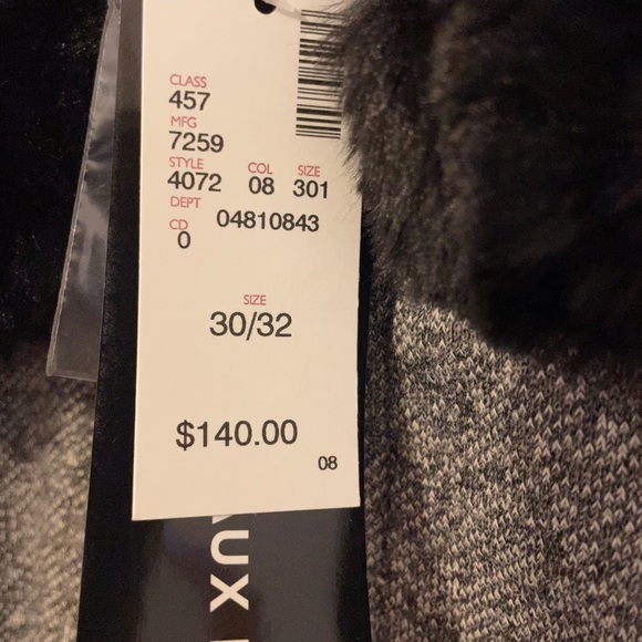 Light jacket/coat. Gray with black faux fur collar. - Picture 4 of 4